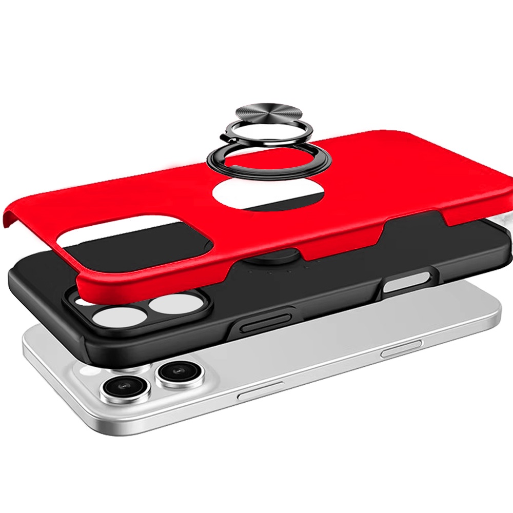 For Apple iPhone 16 Pro Hybrid Slim with Metal Invisible Ring Stand Case Cover - Picture 56 of 91