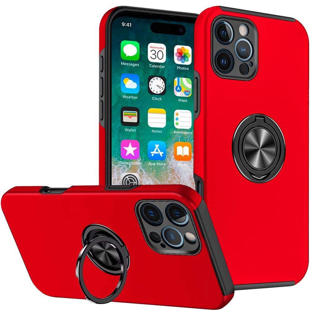 For Apple iPhone 16 Pro Hybrid Slim with Metal Invisible Ring Stand Case Cover - Picture 52 of 91
