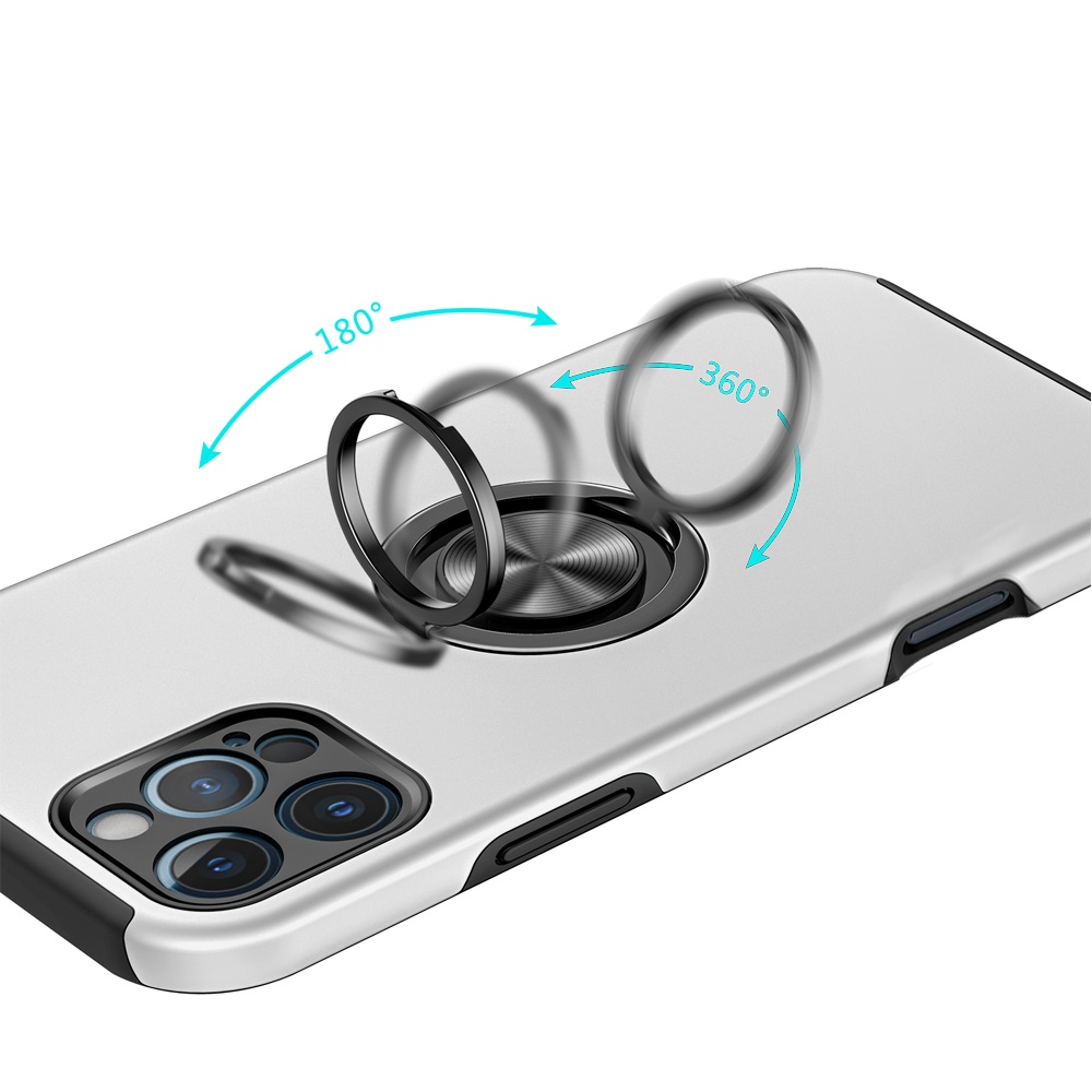 For Apple iPhone 16 Pro Hybrid Slim with Metal Invisible Ring Stand Case Cover - Picture 45 of 91