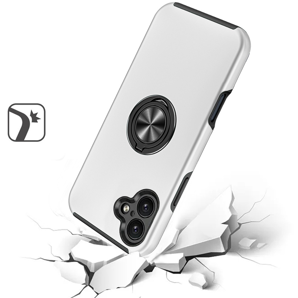 For Apple iPhone 16 Pro Hybrid Slim with Metal Invisible Ring Stand Case Cover - Picture 51 of 91
