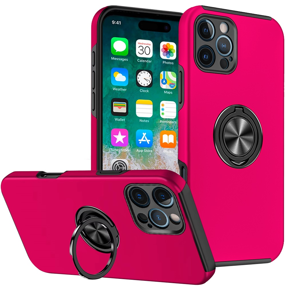 For Apple iPhone 16 Pro Hybrid Slim with Metal Invisible Ring Stand Case Cover - Picture 72 of 91