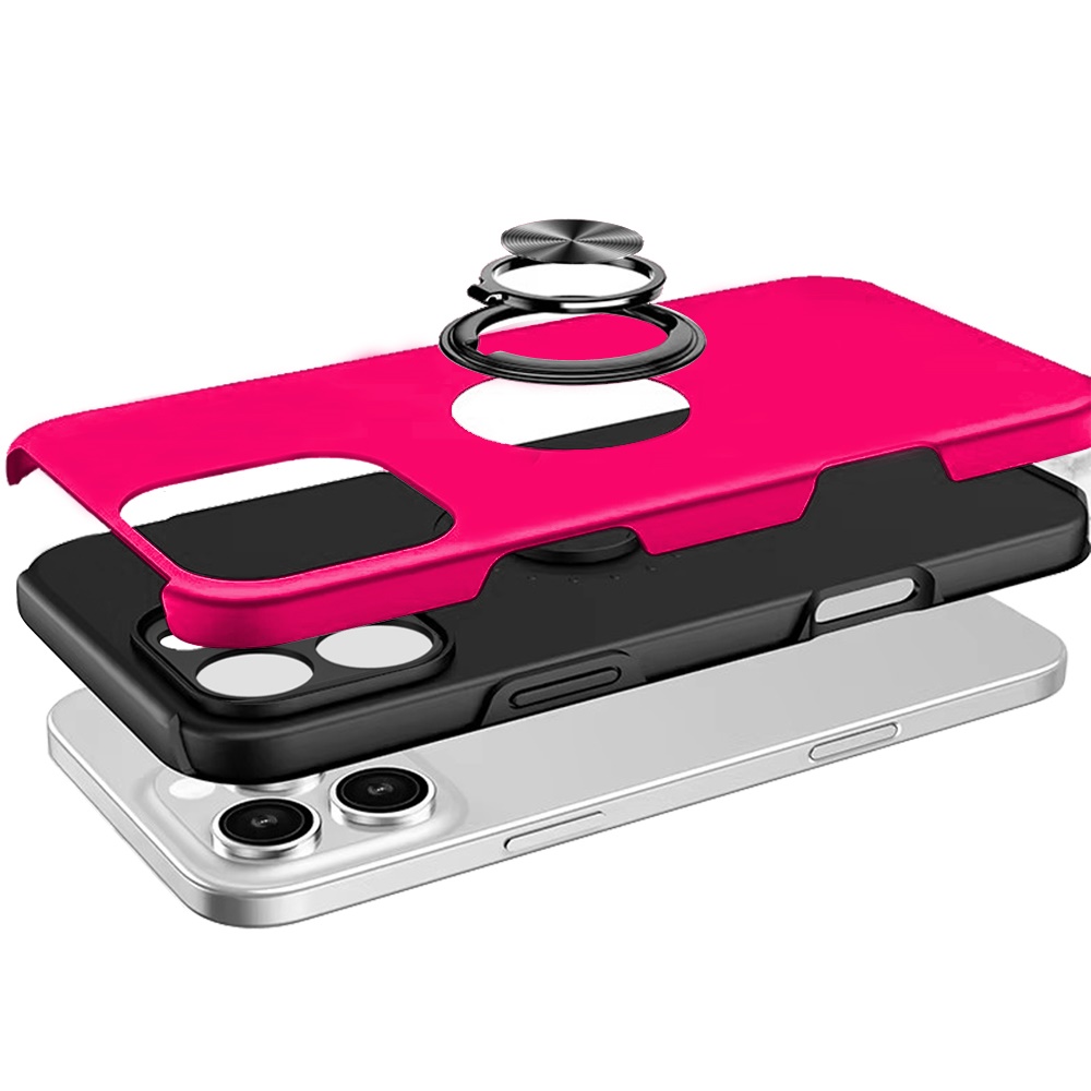For Apple iPhone 16 Pro Hybrid Slim with Metal Invisible Ring Stand Case Cover - Picture 77 of 91