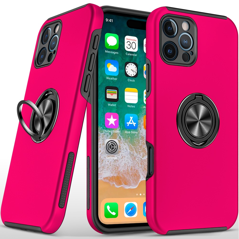 For Apple iPhone 16 Pro Hybrid Slim with Metal Invisible Ring Stand Case Cover - Picture 73 of 91