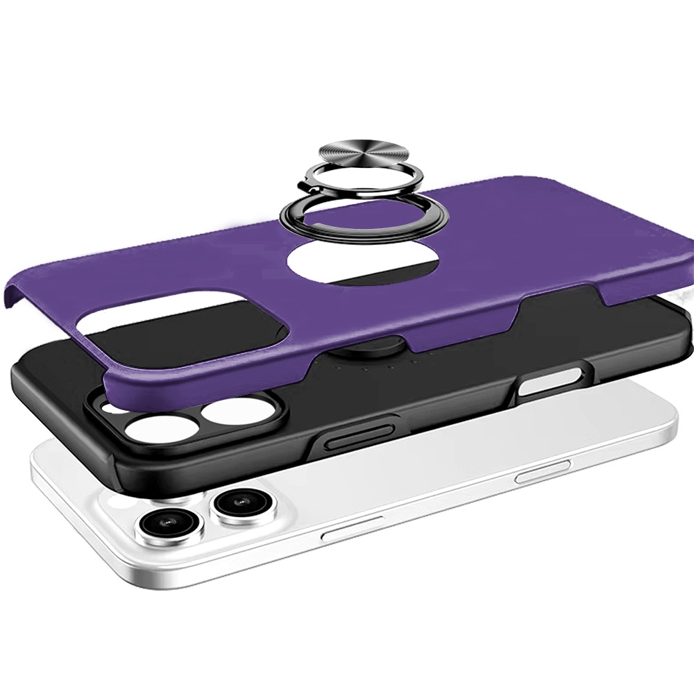 For Apple iPhone 16 Pro Hybrid Slim with Metal Invisible Ring Stand Case Cover - Picture 66 of 91