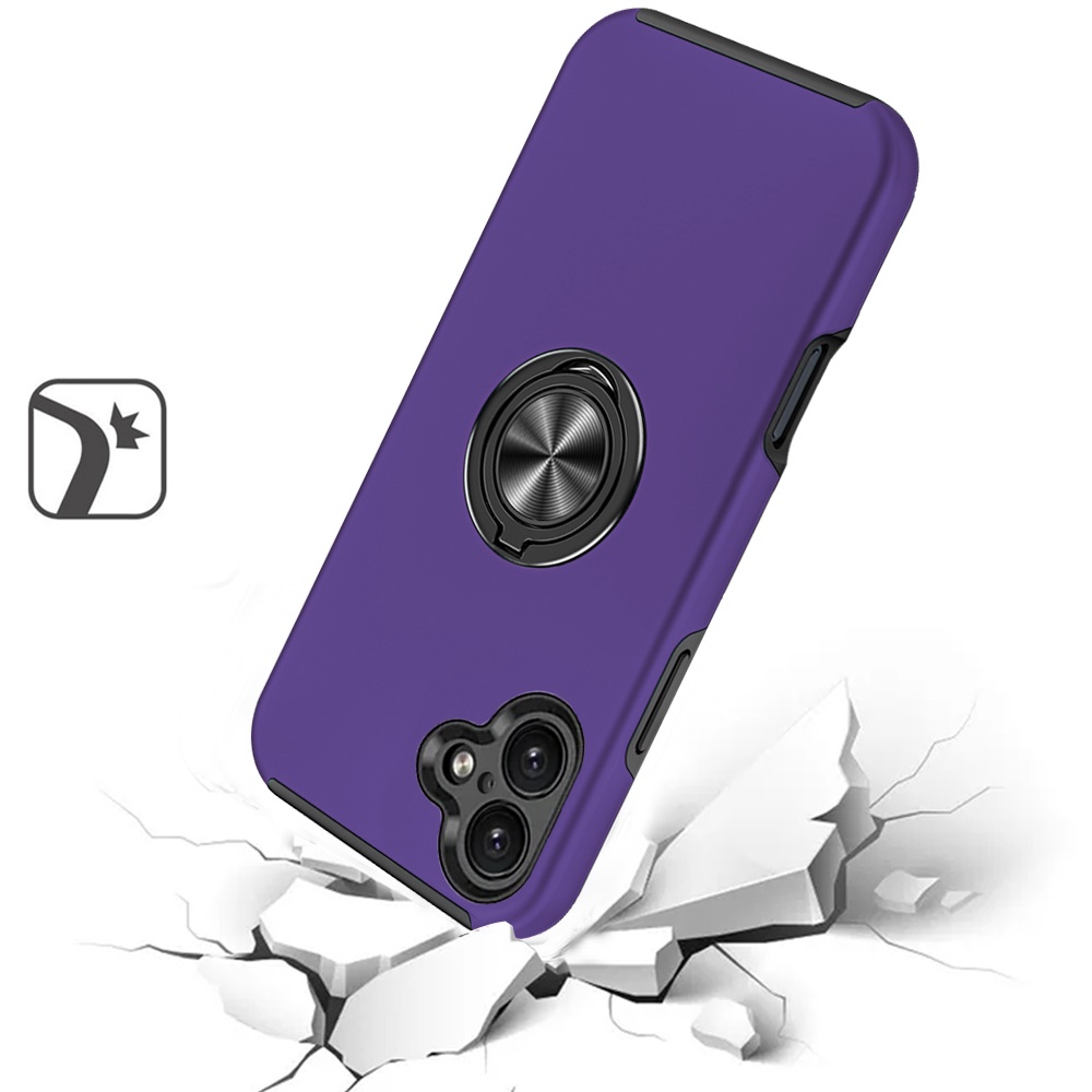 For Apple iPhone 16 Pro Hybrid Slim with Metal Invisible Ring Stand Case Cover - Picture 71 of 91