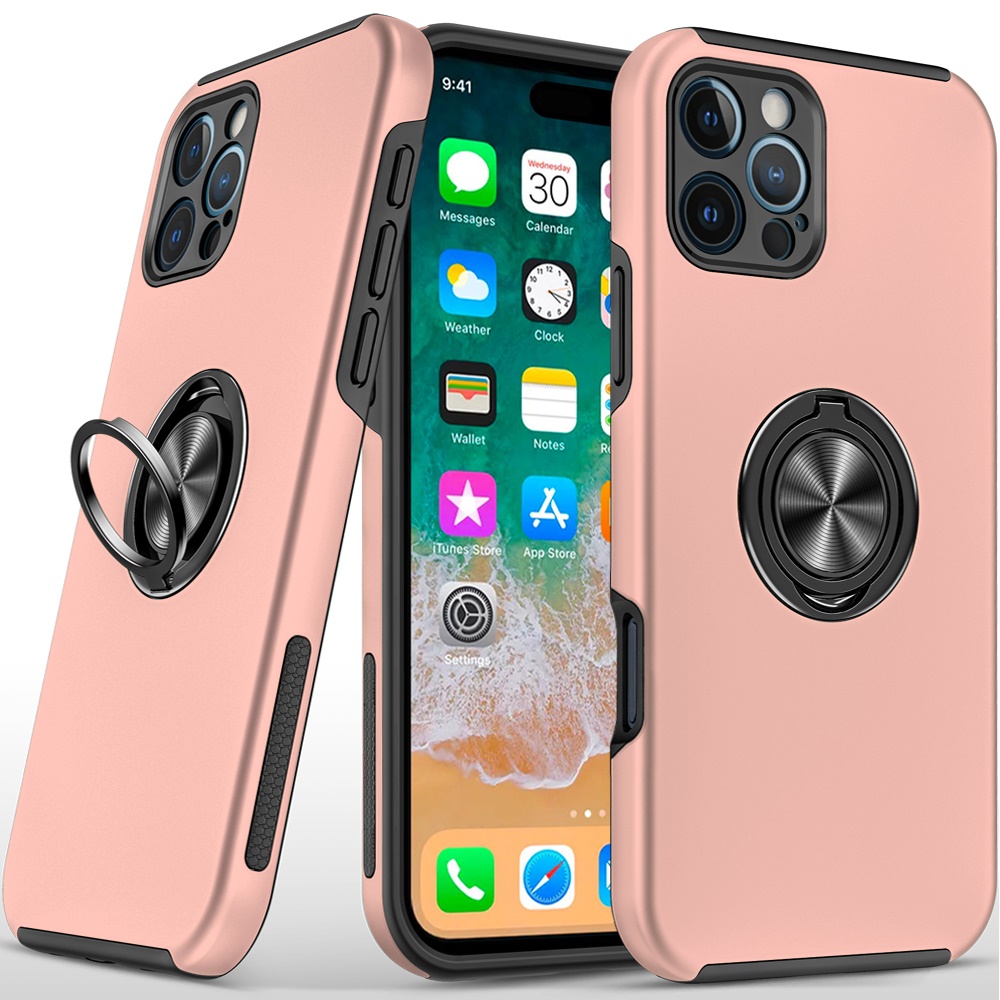 For Apple iPhone 16 Pro Hybrid Slim with Metal Invisible Ring Stand Case Cover - Picture 83 of 91