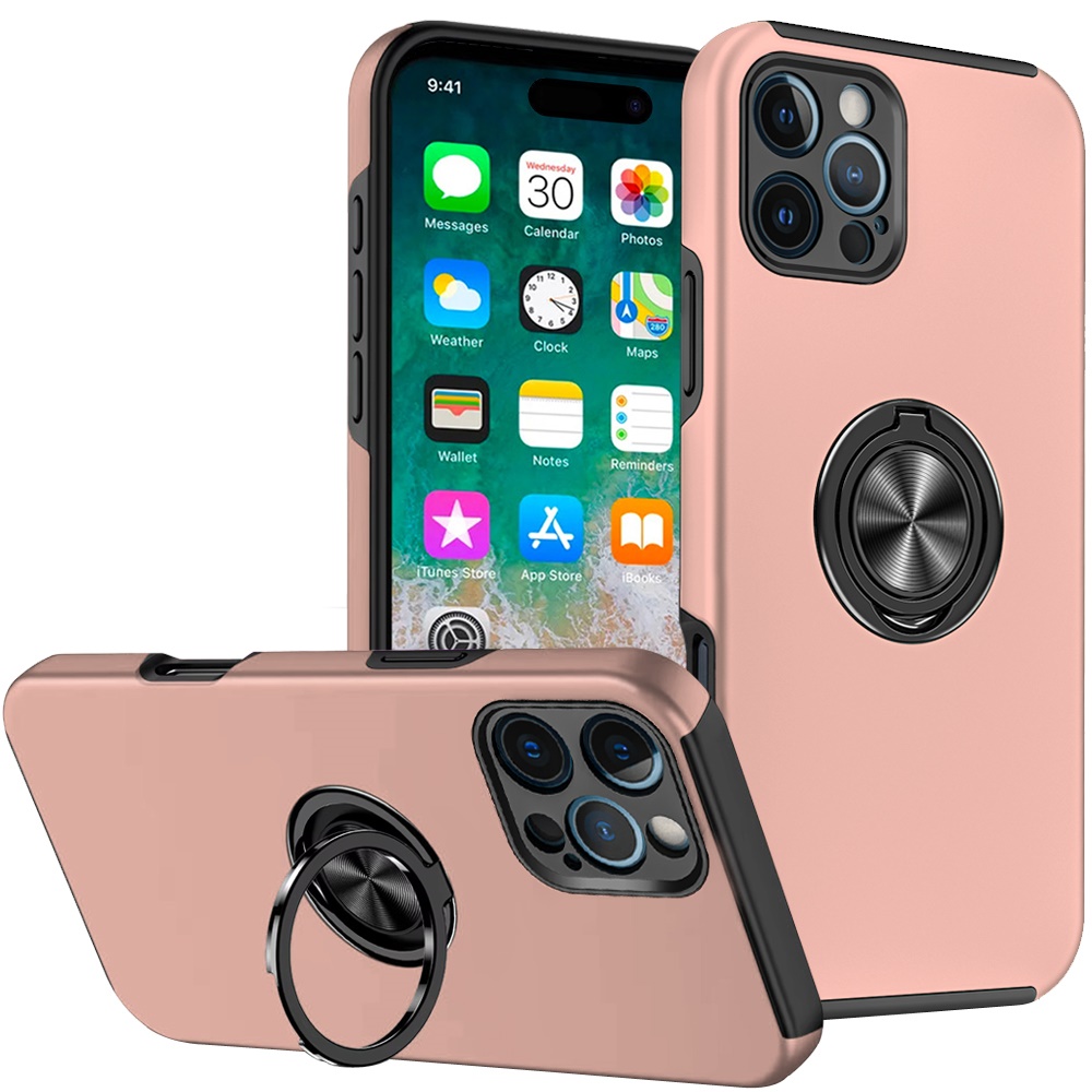 For Apple iPhone 16 Pro Hybrid Slim with Metal Invisible Ring Stand Case Cover - Picture 82 of 91