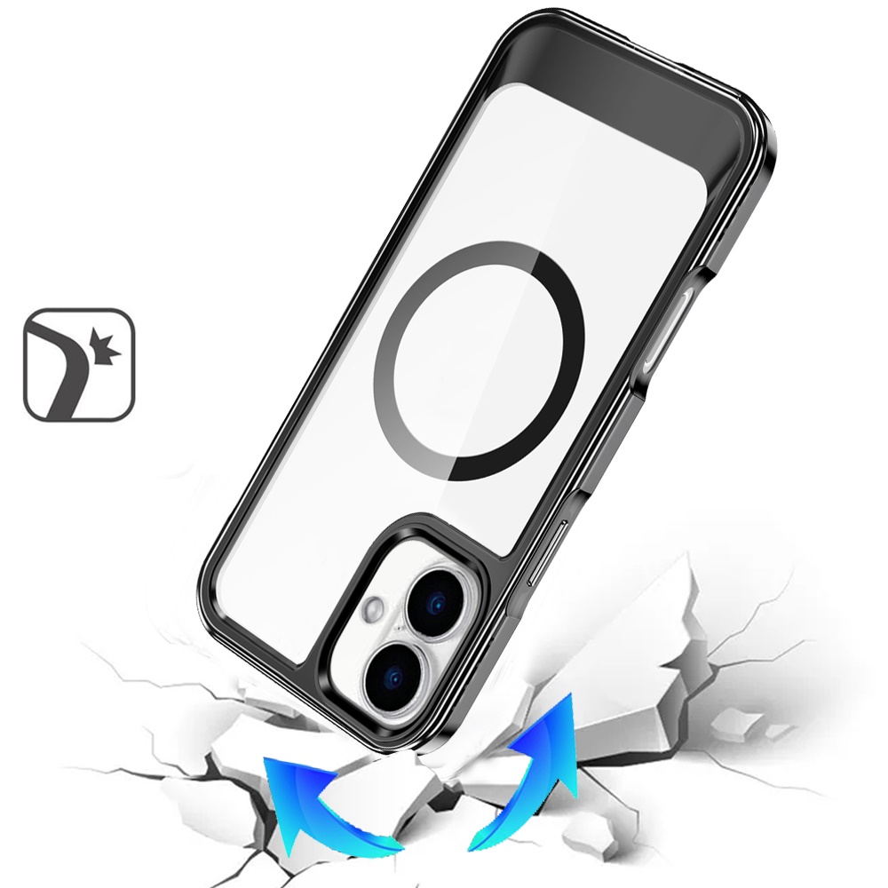 Funda Carcasa Híbrida TPU Delgada Transparente Compatible con Magsafe para iPhone 16 Pro Max - Imagen 17 de 27