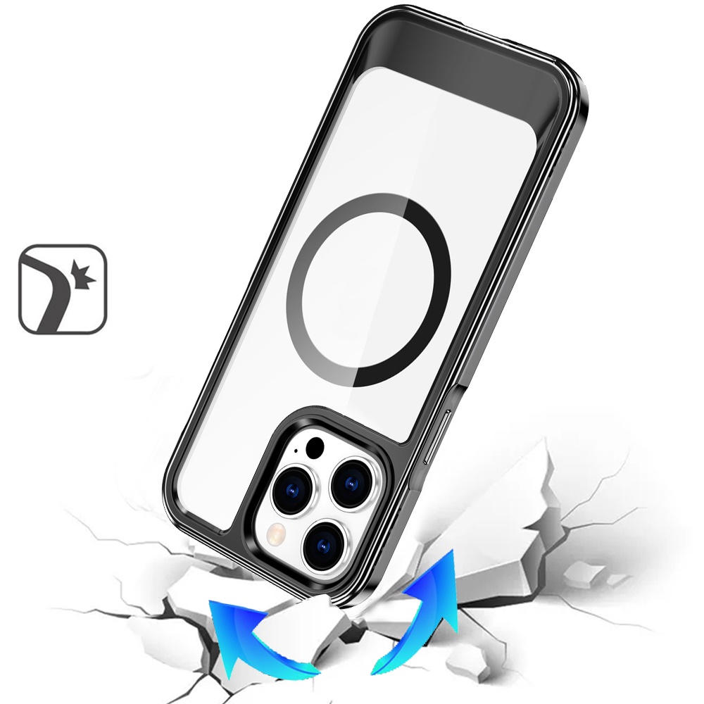 Funda Carcasa Híbrida TPU Delgada Transparente Compatible con Magsafe para iPhone 16 Pro Max - Imagen 15 de 27
