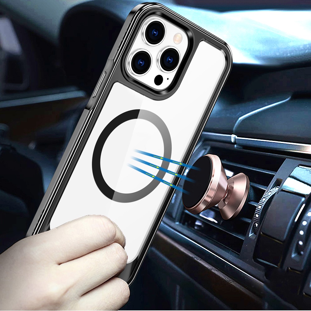 Funda Carcasa Híbrida TPU Delgada Transparente Compatible con Magsafe para iPhone 16 Pro Max - Imagen 12 de 27