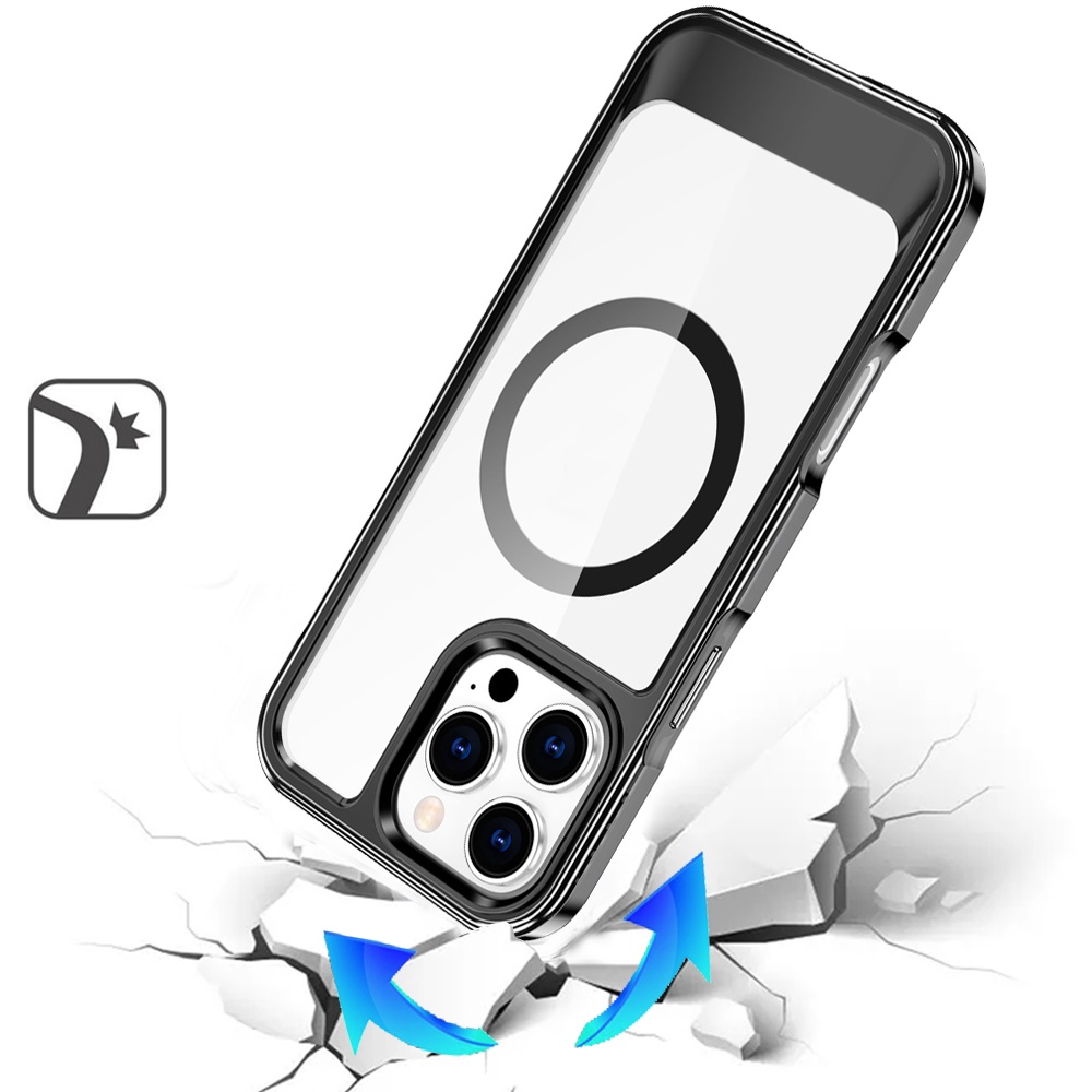 Funda Carcasa Híbrida TPU Delgada Transparente Compatible con Magsafe para iPhone 16 Pro Max - Imagen 11 de 27