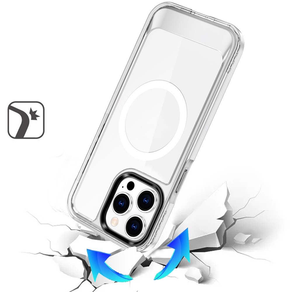 Funda Carcasa Híbrida TPU Delgada Transparente Compatible con Magsafe para iPhone 16 Pro Max - Imagen 24 de 27