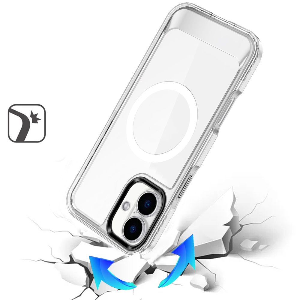 Funda Carcasa Híbrida TPU Delgada Transparente Compatible con Magsafe para iPhone 16 Pro Max - Imagen 26 de 27