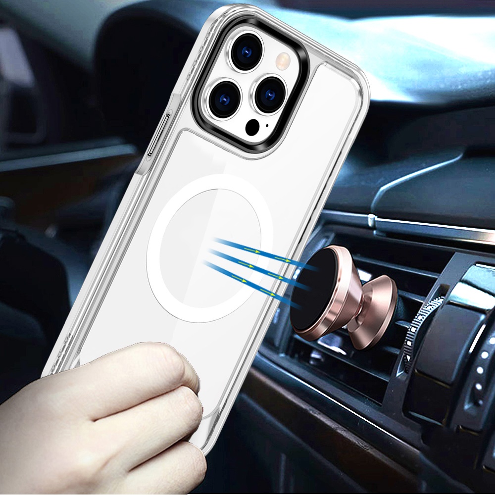 Funda Carcasa Híbrida TPU Delgada Transparente Compatible con Magsafe para iPhone 16 Pro Max - Imagen 21 de 27