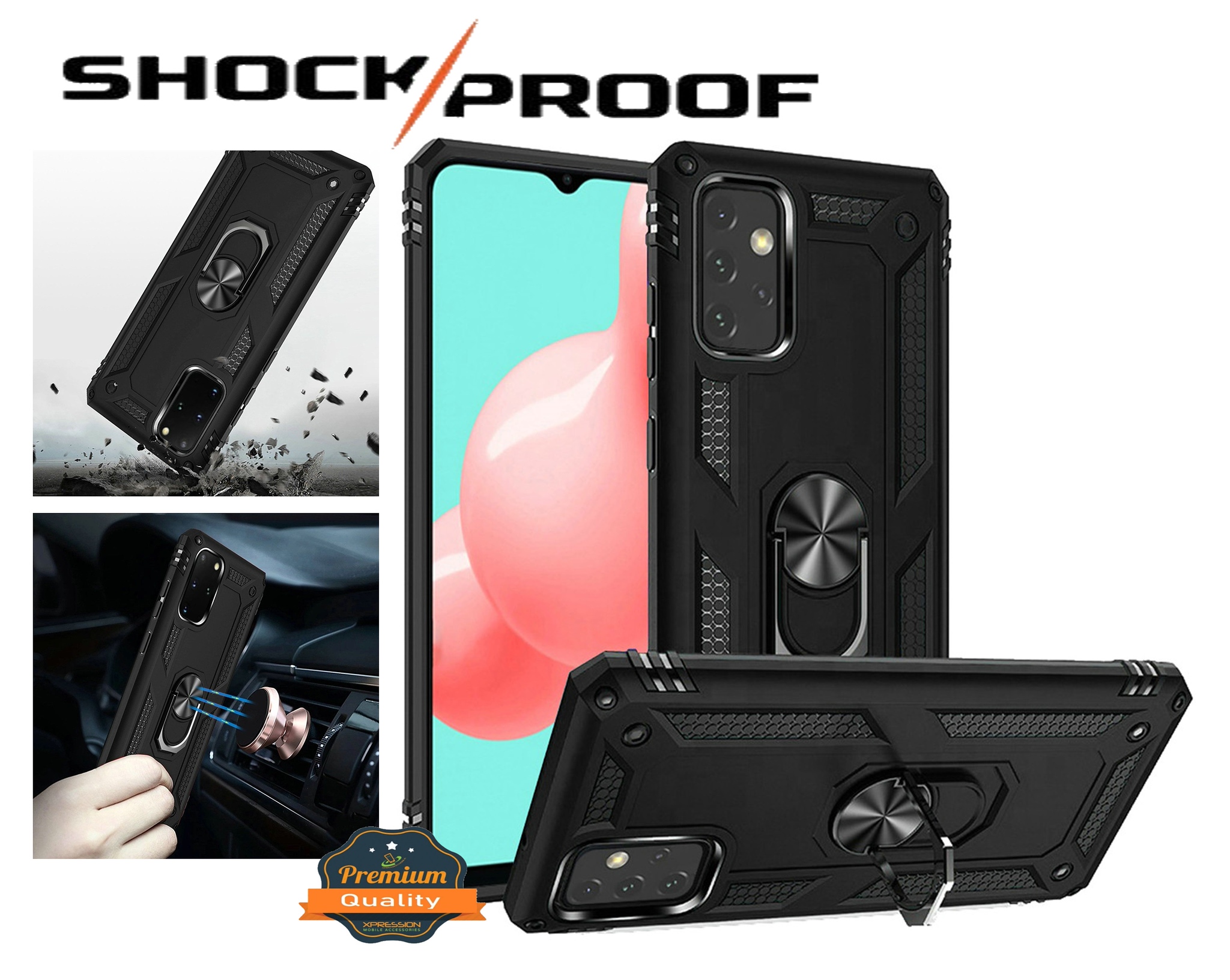 For Apple iPhone 16 Plus Armor Hybrid 360 Rotatable Ring Stand Holder Case Cover - Picture 10 of 48