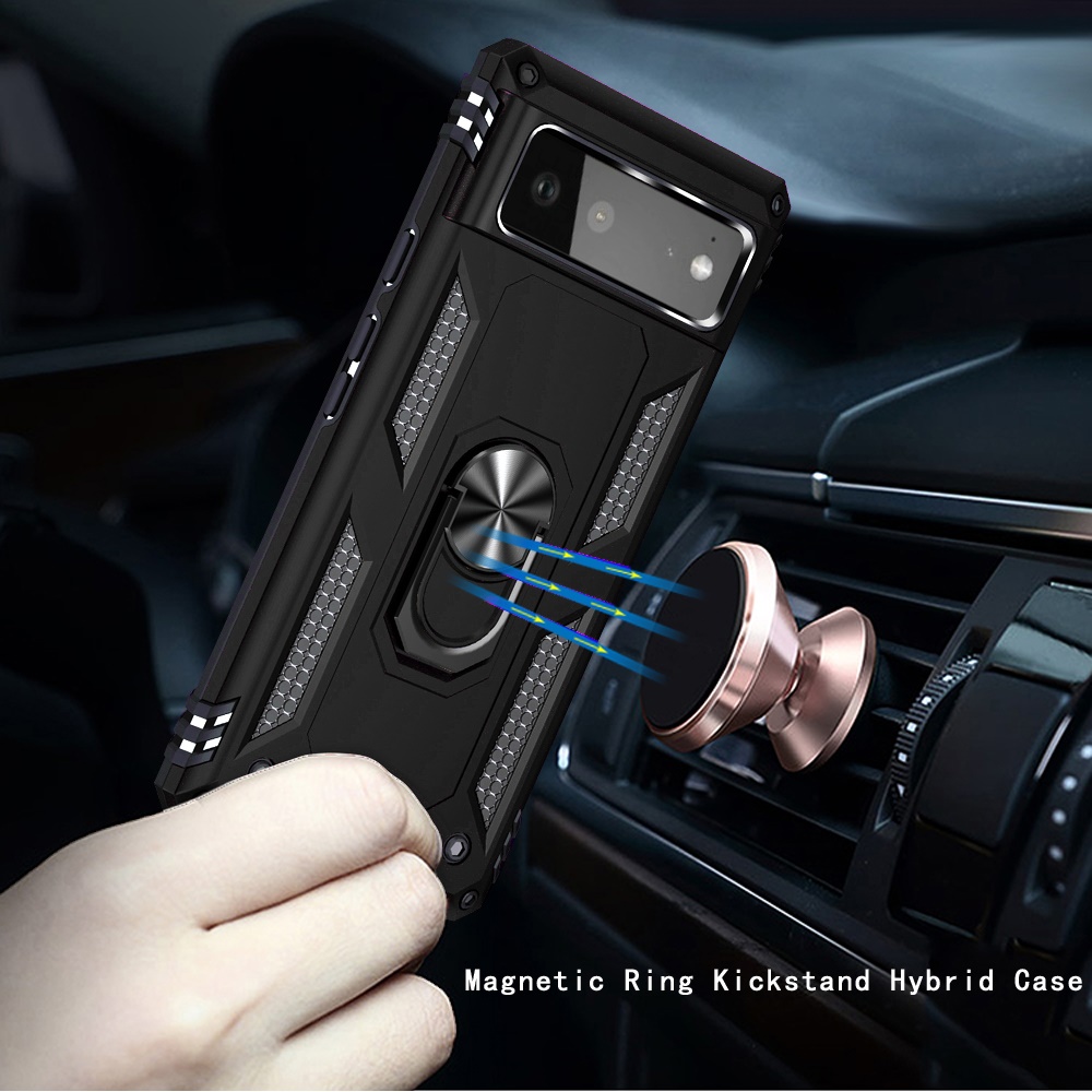 For Apple iPhone 16 Plus Armor Hybrid 360 Rotatable Ring Stand Holder Case Cover - Picture 14 of 48