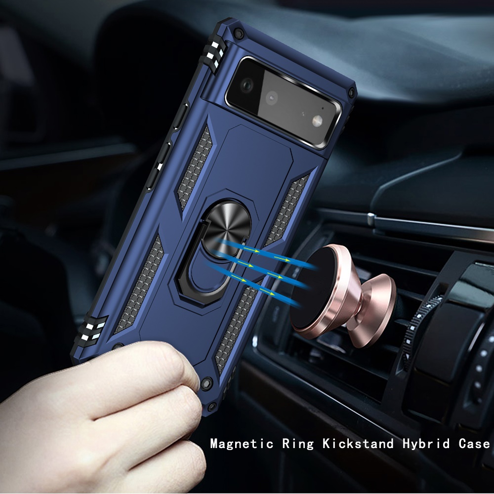For Apple iPhone 16 Plus Armor Hybrid 360 Rotatable Ring Stand Holder Case Cover - Picture 22 of 48