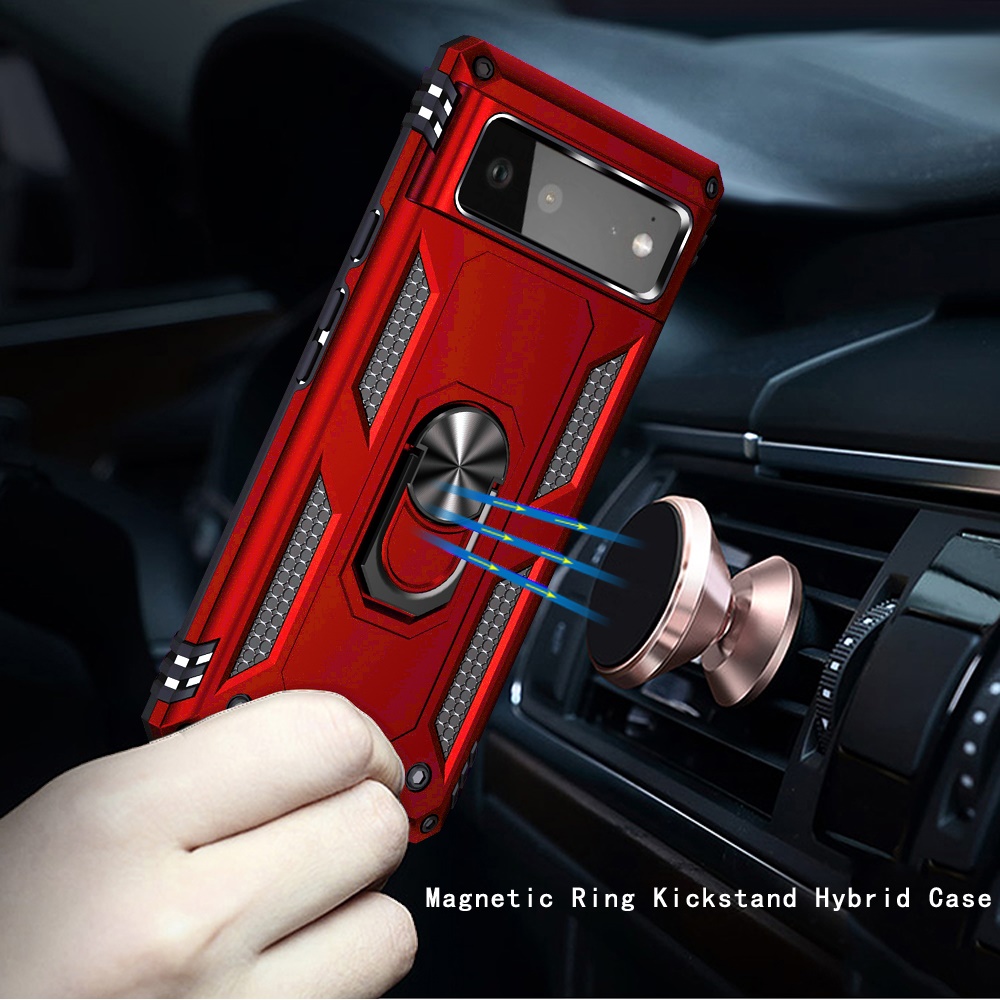 For Apple iPhone 16 Plus Armor Hybrid 360 Rotatable Ring Stand Holder Case Cover - Picture 29 of 48