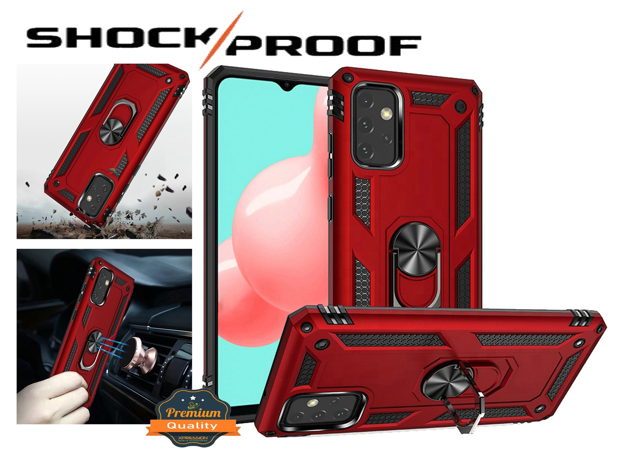 For Apple iPhone 16 Plus Armor Hybrid 360 Rotatable Ring Stand Holder Case Cover - Picture 25 of 48