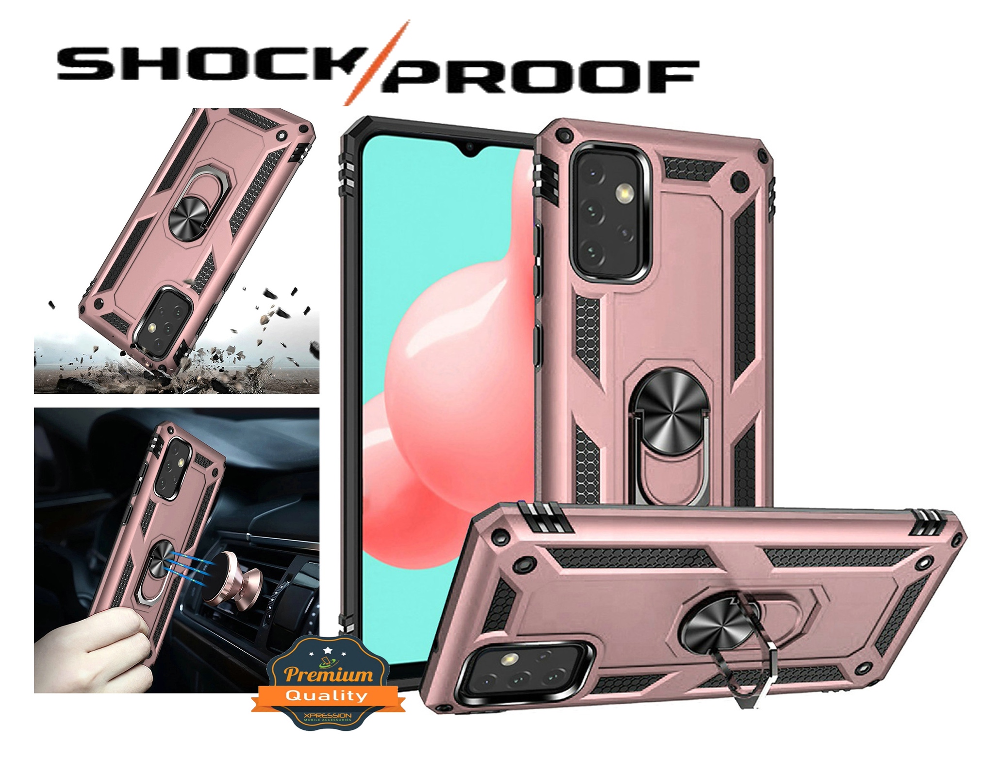 For Apple iPhone 16 Plus Armor Hybrid 360 Rotatable Ring Stand Holder Case Cover - Picture 33 of 48