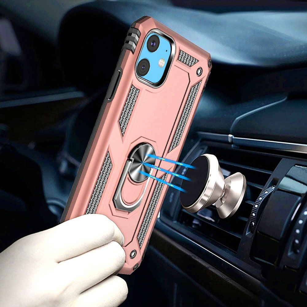 For Apple iPhone 16 Plus Armor Hybrid 360 Rotatable Ring Stand Holder Case Cover - Picture 37 of 48