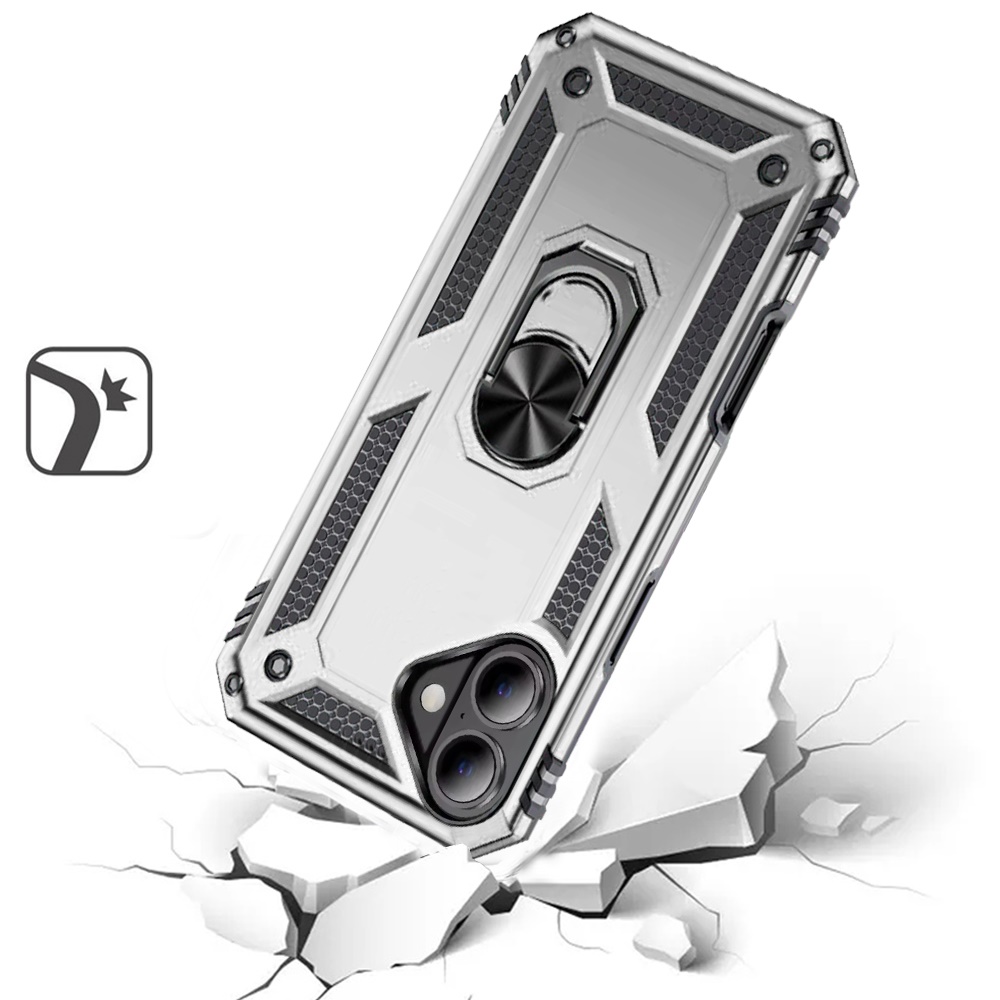 For Apple iPhone 16 Plus Armor Hybrid 360 Rotatable Ring Stand Holder Case Cover - Picture 44 of 48