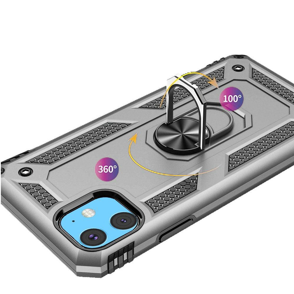 For Apple iPhone 16 Plus Armor Hybrid 360 Rotatable Ring Stand Holder Case Cover - Picture 47 of 48