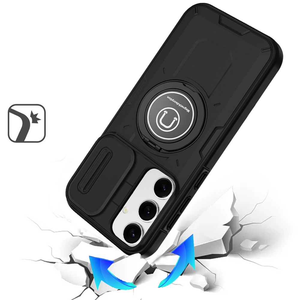 For Apple iPhone 16 Plus Hybrid Ring Lens Cover w/ MagSafe Compatible Case - Picture 20 of 70