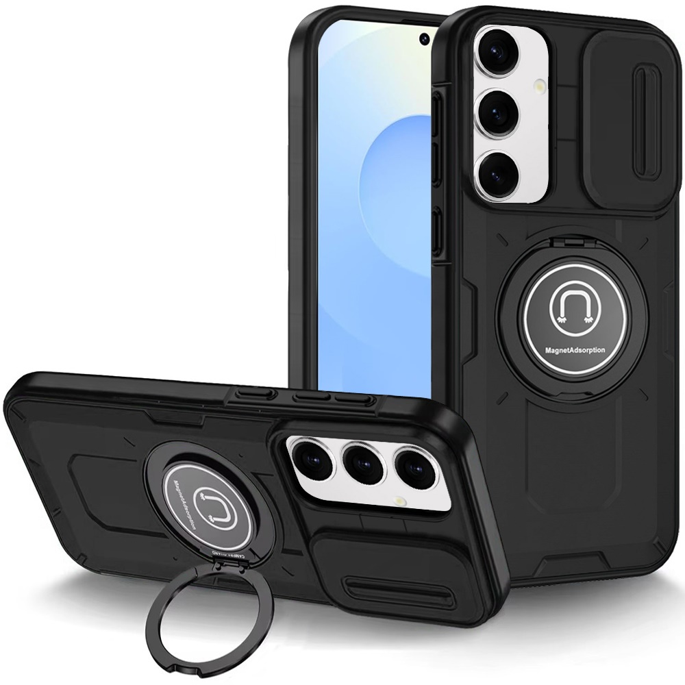 For Apple iPhone 16 Plus Hybrid Ring Lens Cover w/ MagSafe Compatible Case - Picture 19 of 70