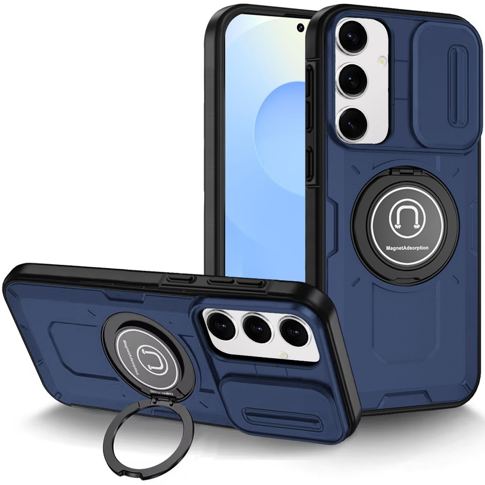 For Apple iPhone 16 Plus Hybrid Ring Lens Cover w/ MagSafe Compatible Case - Picture 29 of 70