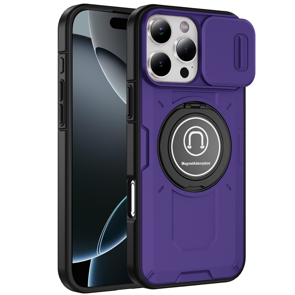 For Apple iPhone 16 Plus Hybrid Ring Lens Cover w/ MagSafe Compatible Case - Picture 44 of 70