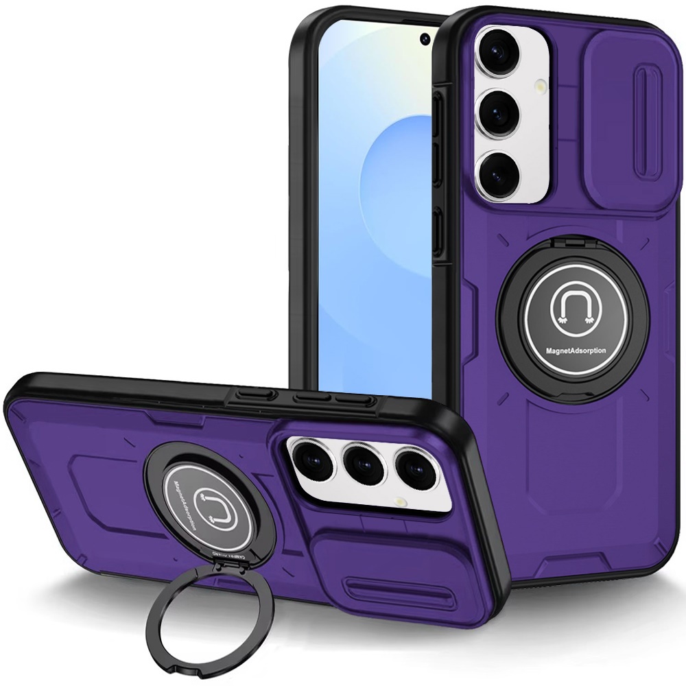 For Apple iPhone 16 Plus Hybrid Ring Lens Cover w/ MagSafe Compatible Case - Picture 48 of 70