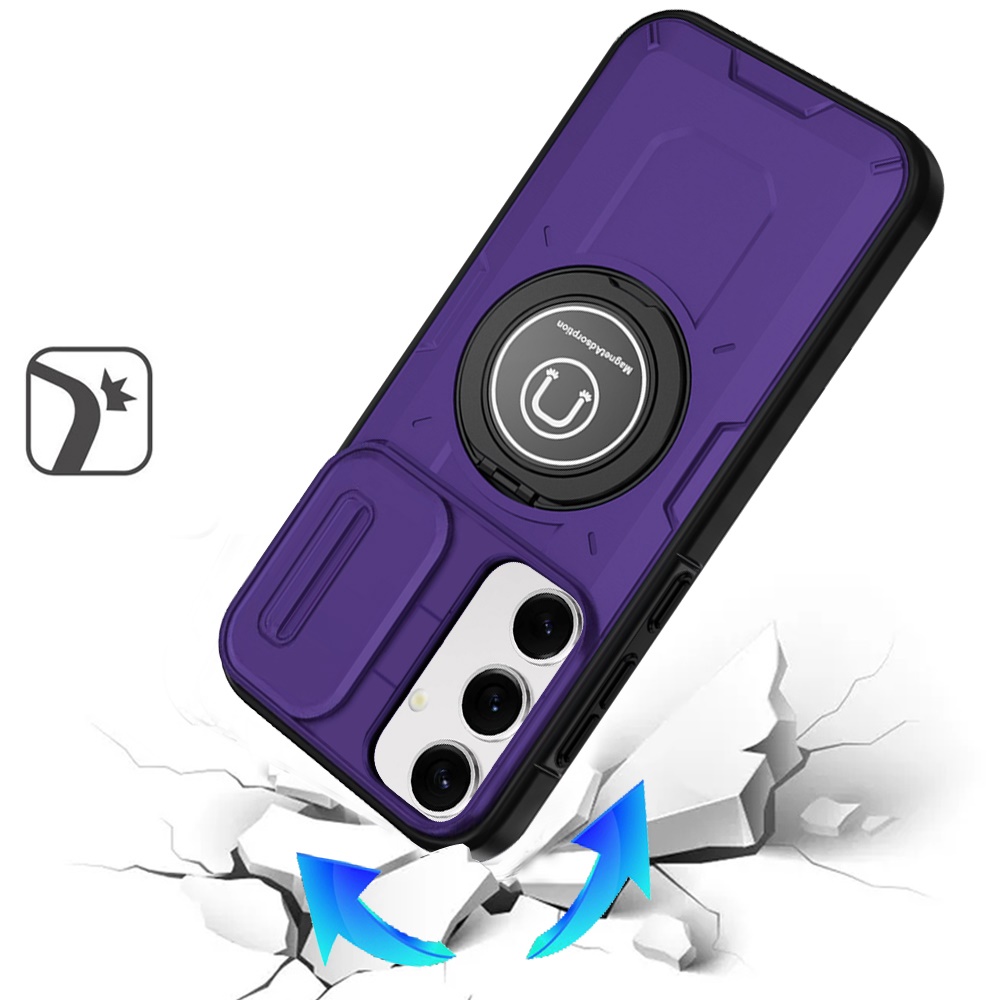 For Apple iPhone 16 Plus Hybrid Ring Lens Cover w/ MagSafe Compatible Case - Picture 49 of 70