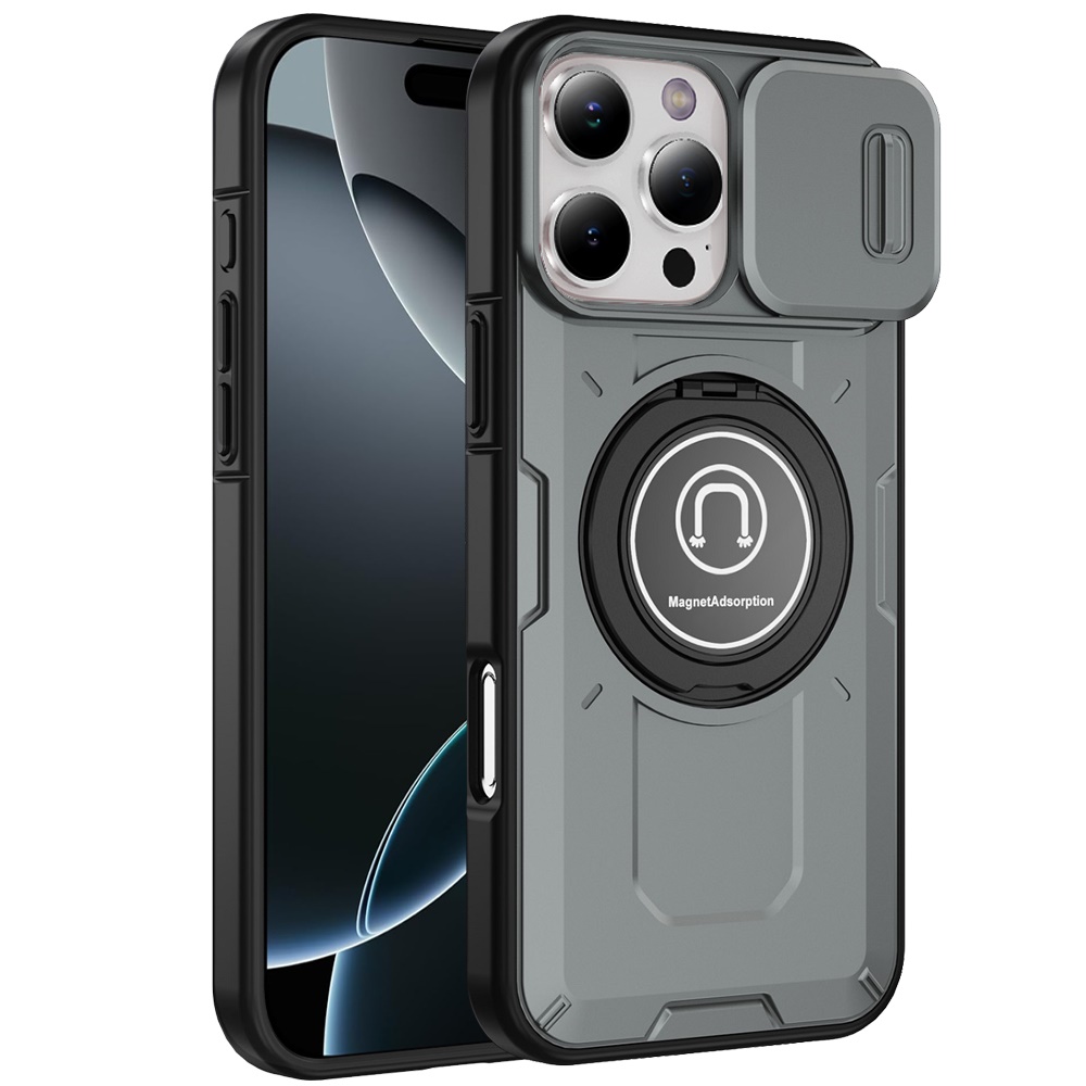 For Apple iPhone 16 Plus Hybrid Ring Lens Cover w/ MagSafe Compatible Case - Picture 54 of 70