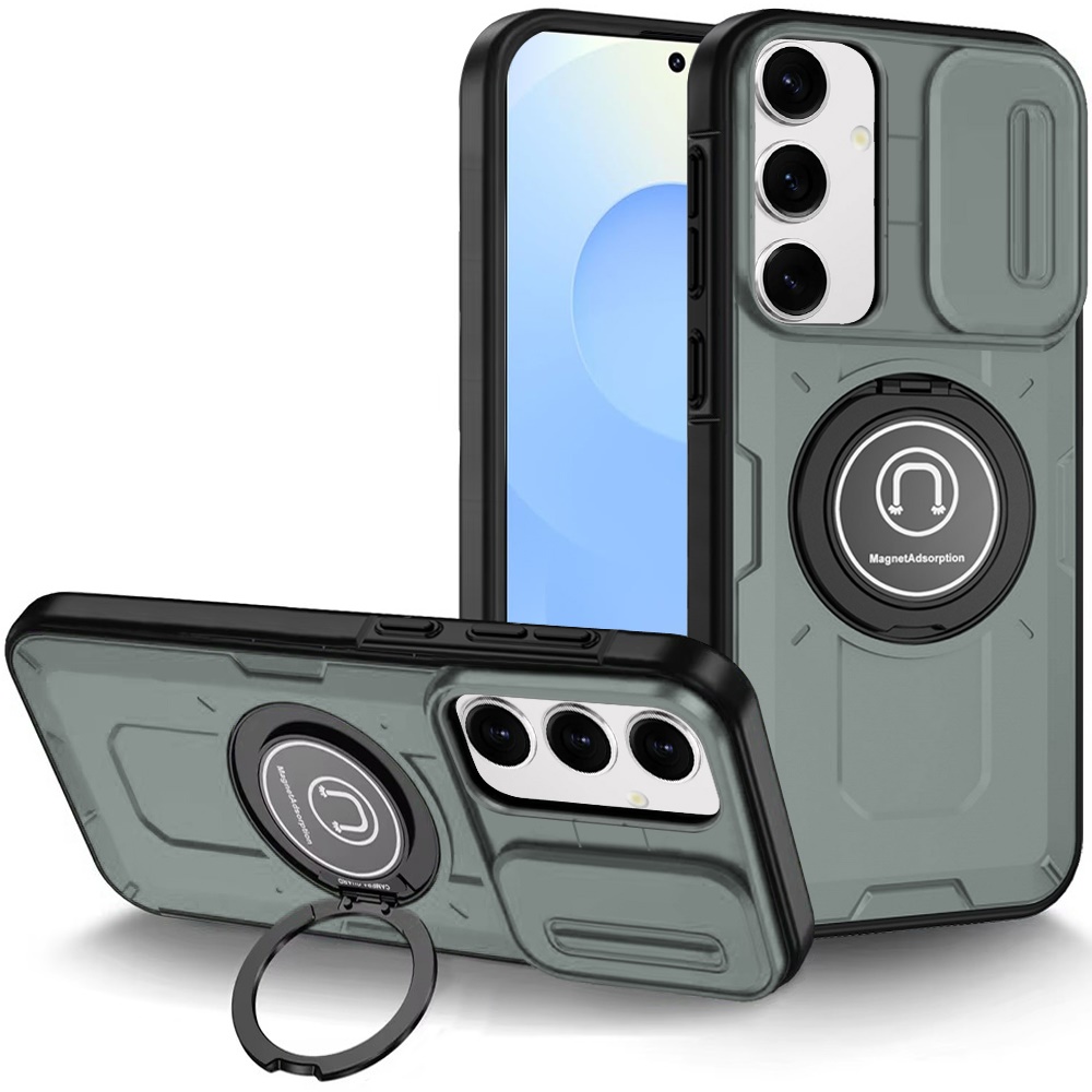 For Apple iPhone 16 Plus Hybrid Ring Lens Cover w/ MagSafe Compatible Case - Picture 58 of 70