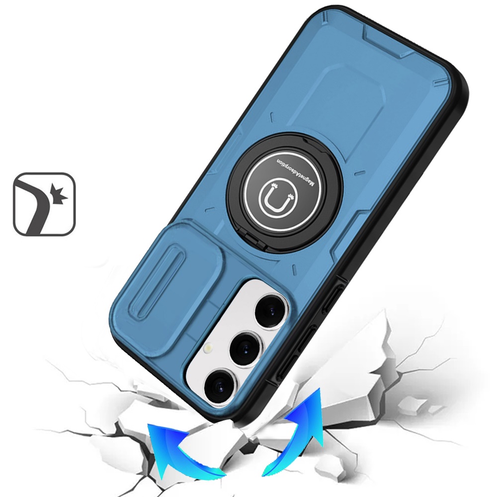For Apple iPhone 16 Plus Hybrid Ring Lens Cover w/ MagSafe Compatible Case - Picture 69 of 70