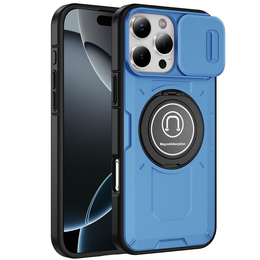 For Apple iPhone 16 Plus Hybrid Ring Lens Cover w/ MagSafe Compatible Case - Picture 64 of 70