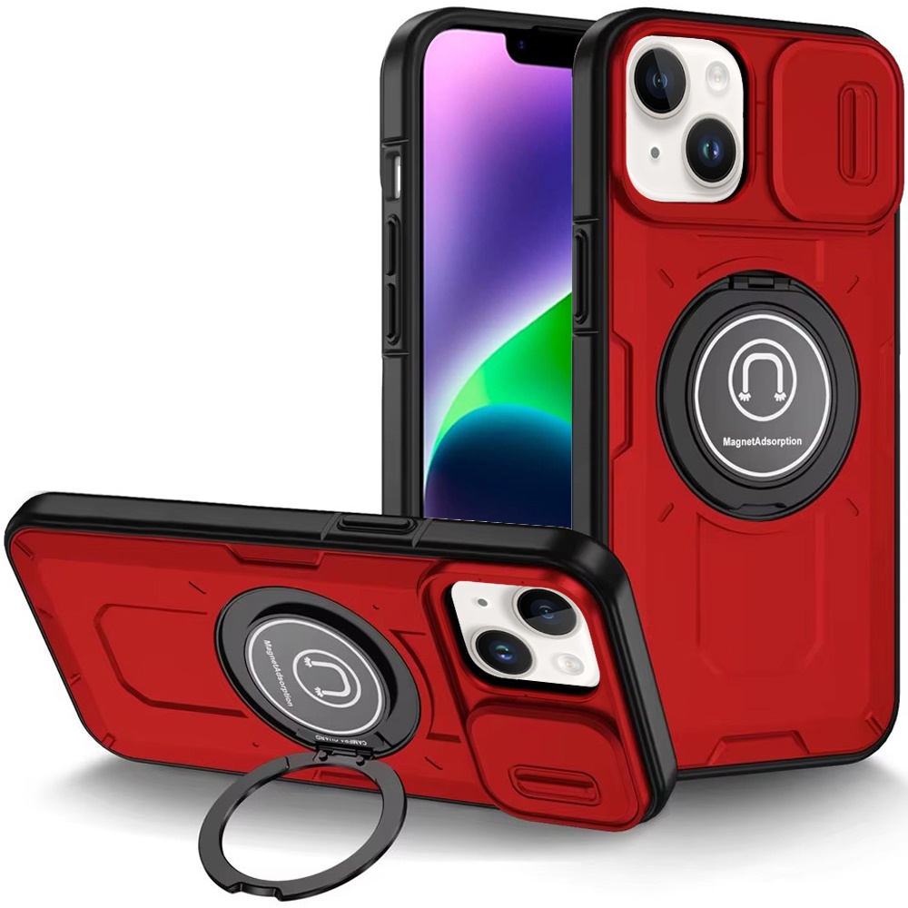 For Apple iPhone 16 Plus Hybrid Ring Lens Cover w/ MagSafe Compatible Case - Picture 32 of 70
