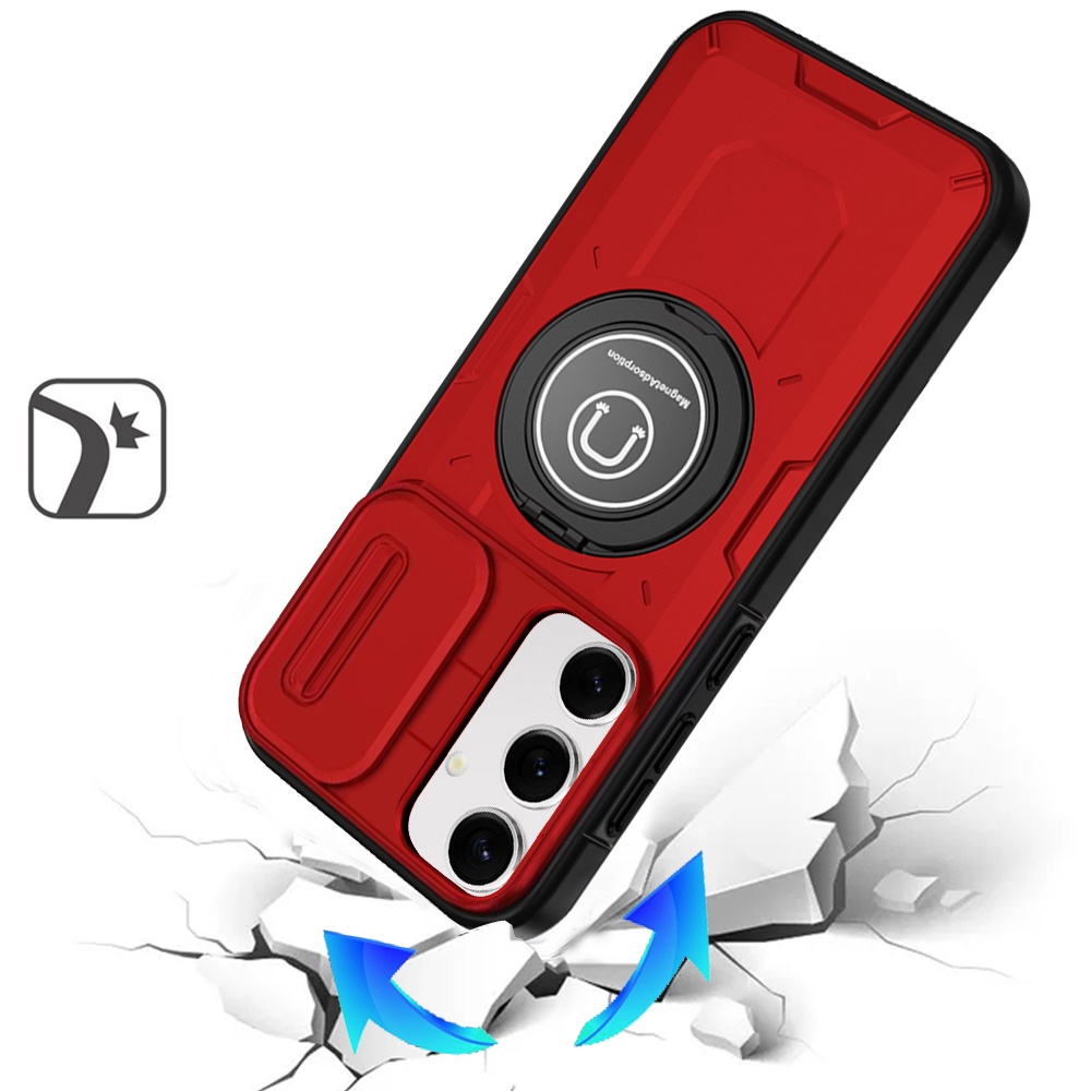 For Apple iPhone 16 Plus Hybrid Ring Lens Cover w/ MagSafe Compatible Case - Picture 39 of 70