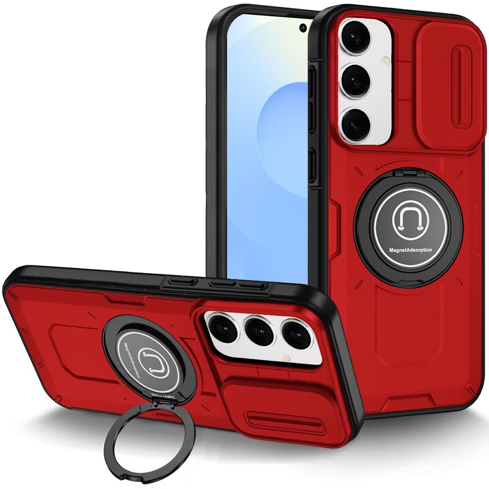 For Apple iPhone 16 Plus Hybrid Ring Lens Cover w/ MagSafe Compatible Case - Picture 38 of 70