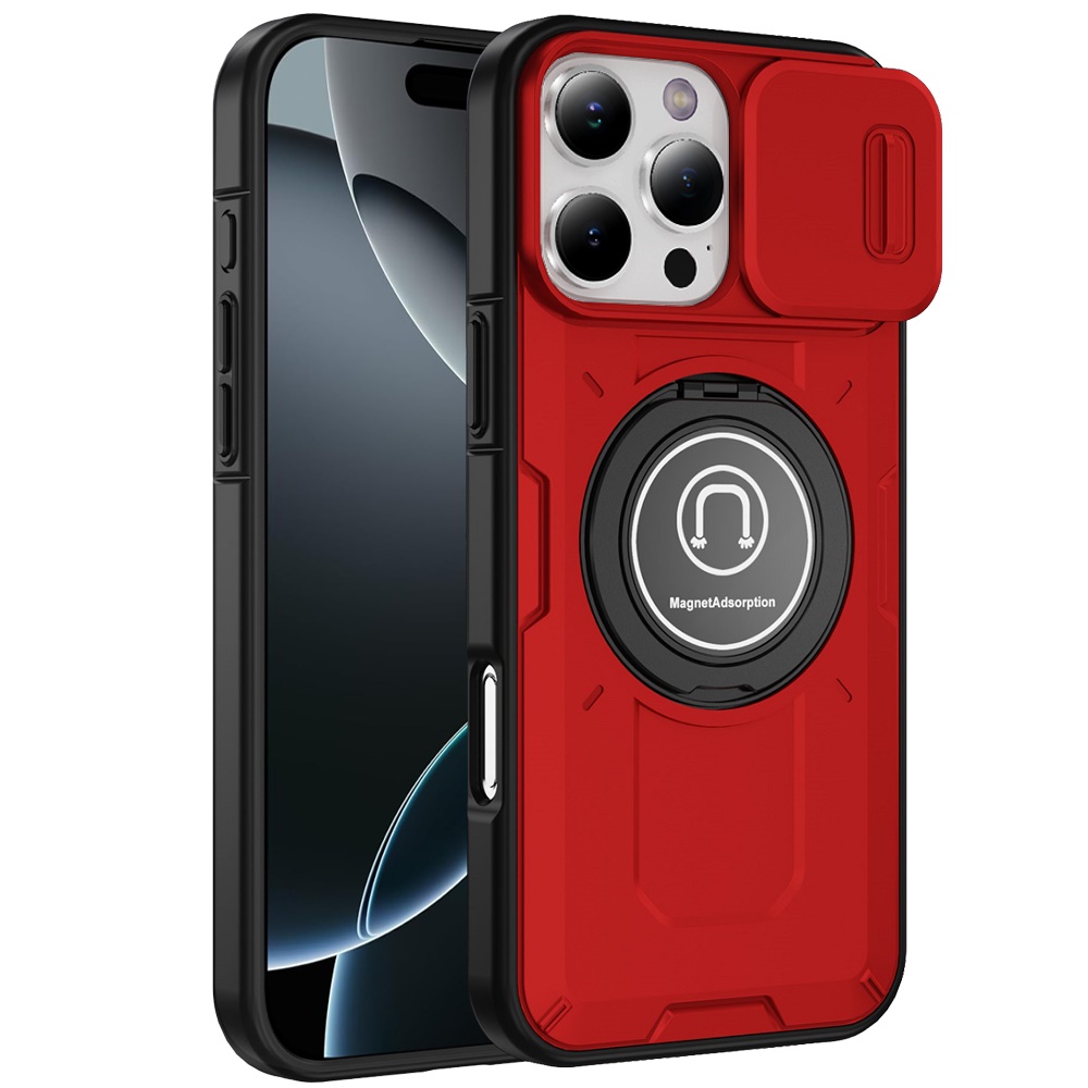 For Apple iPhone 16 Plus Hybrid Ring Lens Cover w/ MagSafe Compatible Case - Picture 35 of 70