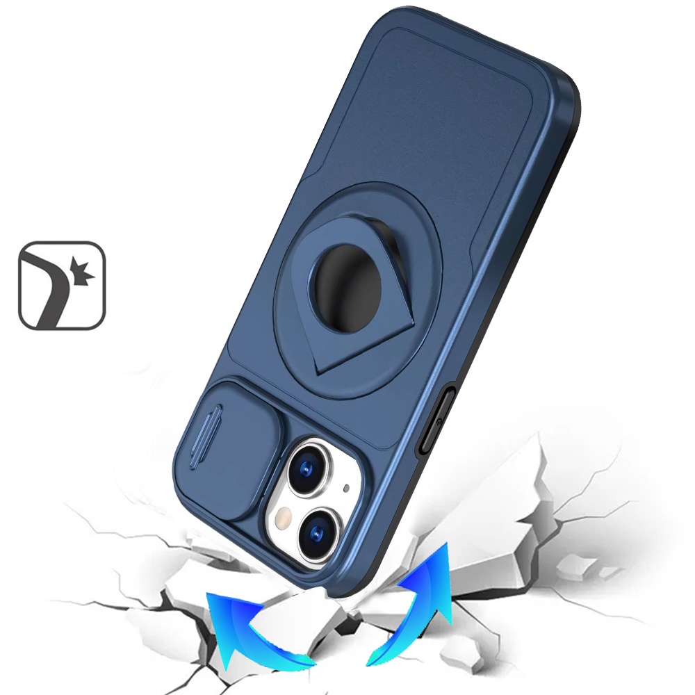 For Apple iPhone 16 Plus Full Coverage Camera MagSafe Compatible Ring Stand Case - Picture 35 of 41