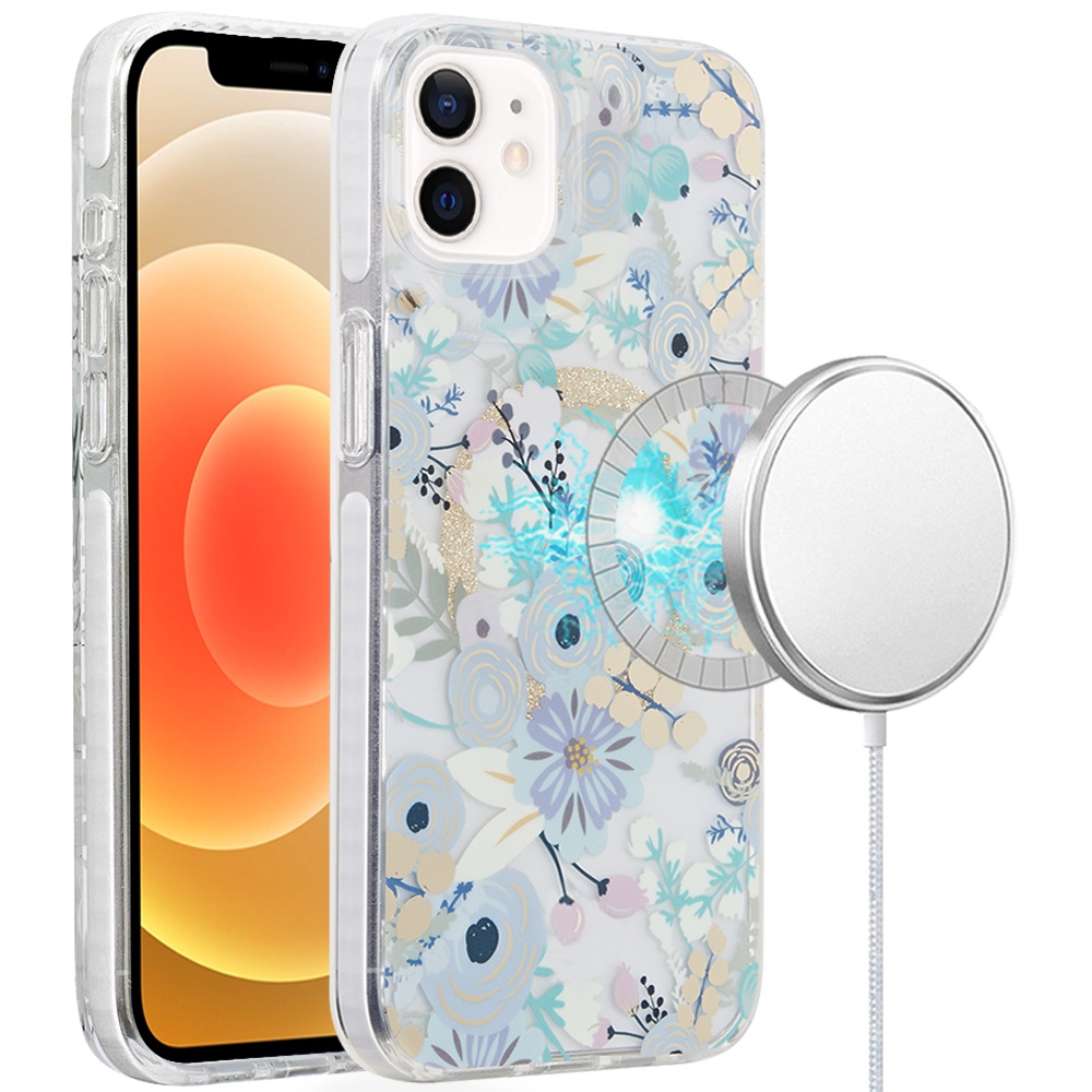 For Apple iPhone 16 Plus Floral Design Hybrid Compatible with Magsafe Case Cover - Picture 14 of 95
