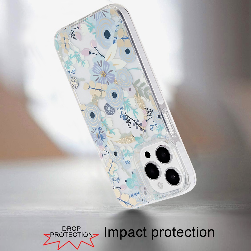 For Apple iPhone 16 Plus Floral Design Hybrid Compatible with Magsafe Case Cover - Picture 13 of 95