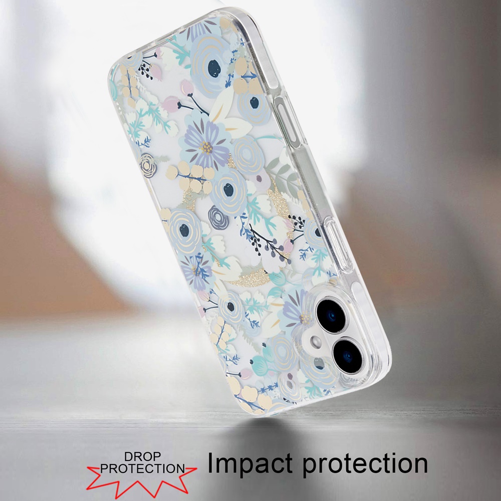 For Apple iPhone 16 Plus Floral Design Hybrid Compatible with Magsafe Case Cover - Picture 18 of 95