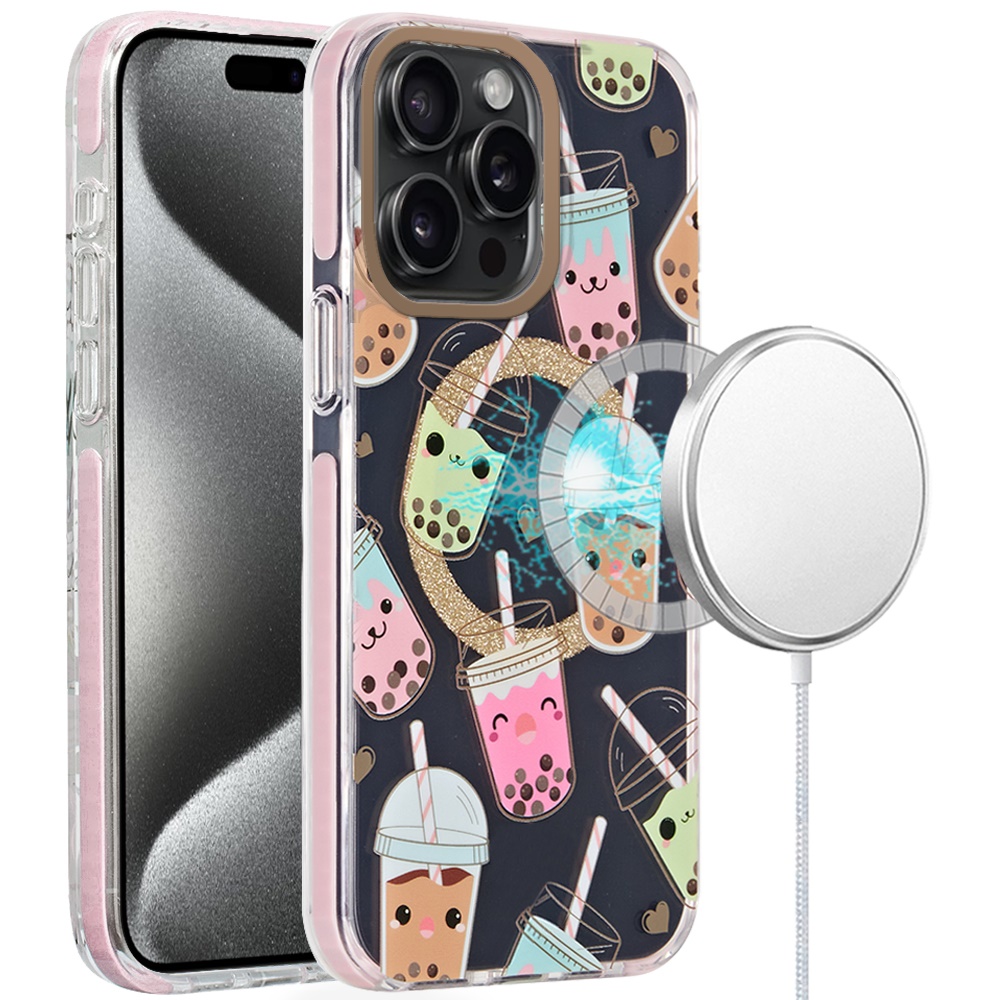 For Apple iPhone 16 Plus Floral Design Hybrid Compatible with Magsafe Case Cover - Picture 24 of 95