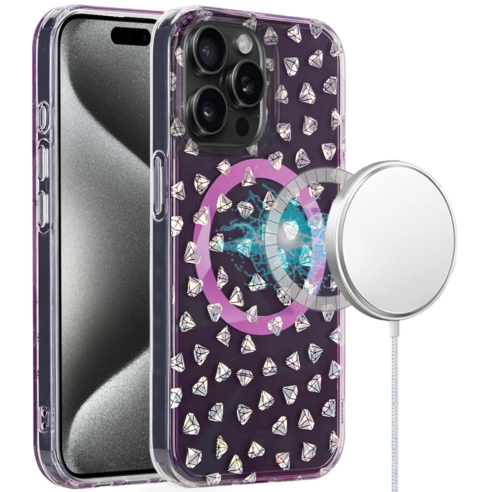 For Apple iPhone 16 Plus Floral Design Hybrid Compatible with Magsafe Case Cover - Picture 26 of 95