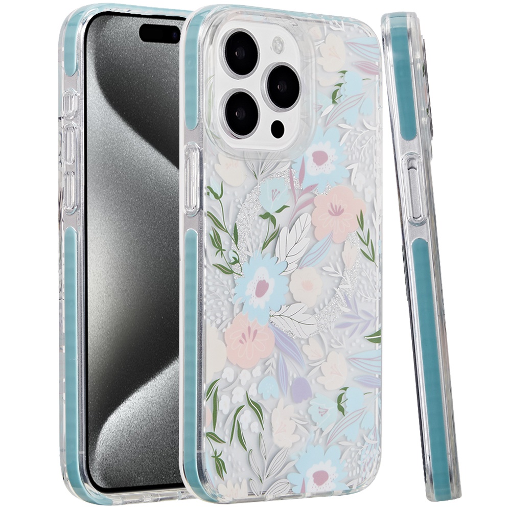 For Apple iPhone 16 Plus Floral Design Hybrid Compatible with Magsafe Case Cover - Picture 33 of 95
