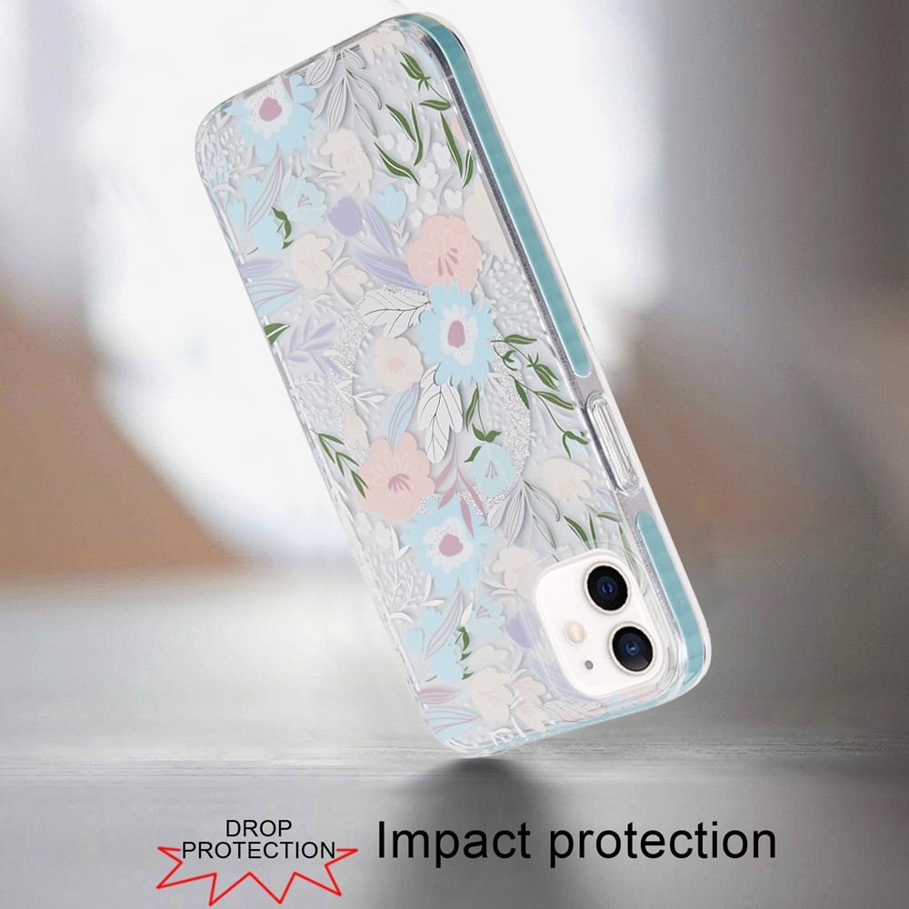 For Apple iPhone 16 Plus Floral Design Hybrid Compatible with Magsafe Case Cover - Picture 38 of 95
