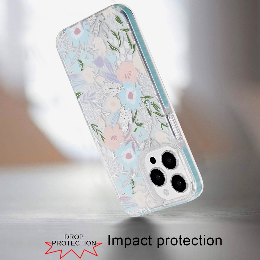 For Apple iPhone 16 Plus Floral Design Hybrid Compatible with Magsafe Case Cover - Picture 35 of 95
